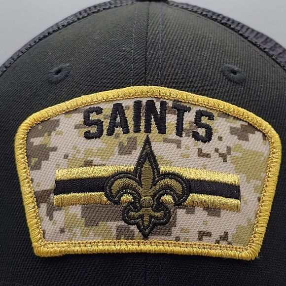 New Era New Orleans Saints Mens 9Forty Trucker Hat Camo 2021 Salute To Service - Picture 7 of 14